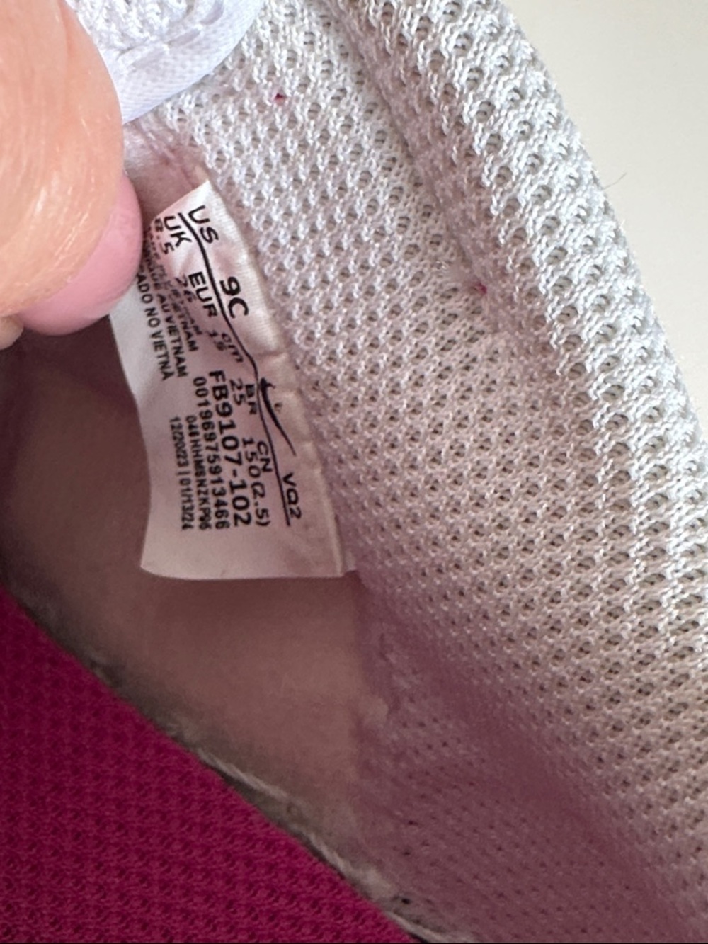 Nike Dunk Low Toddler White/Laser Fuchsia 9C - Picture 11 of 13